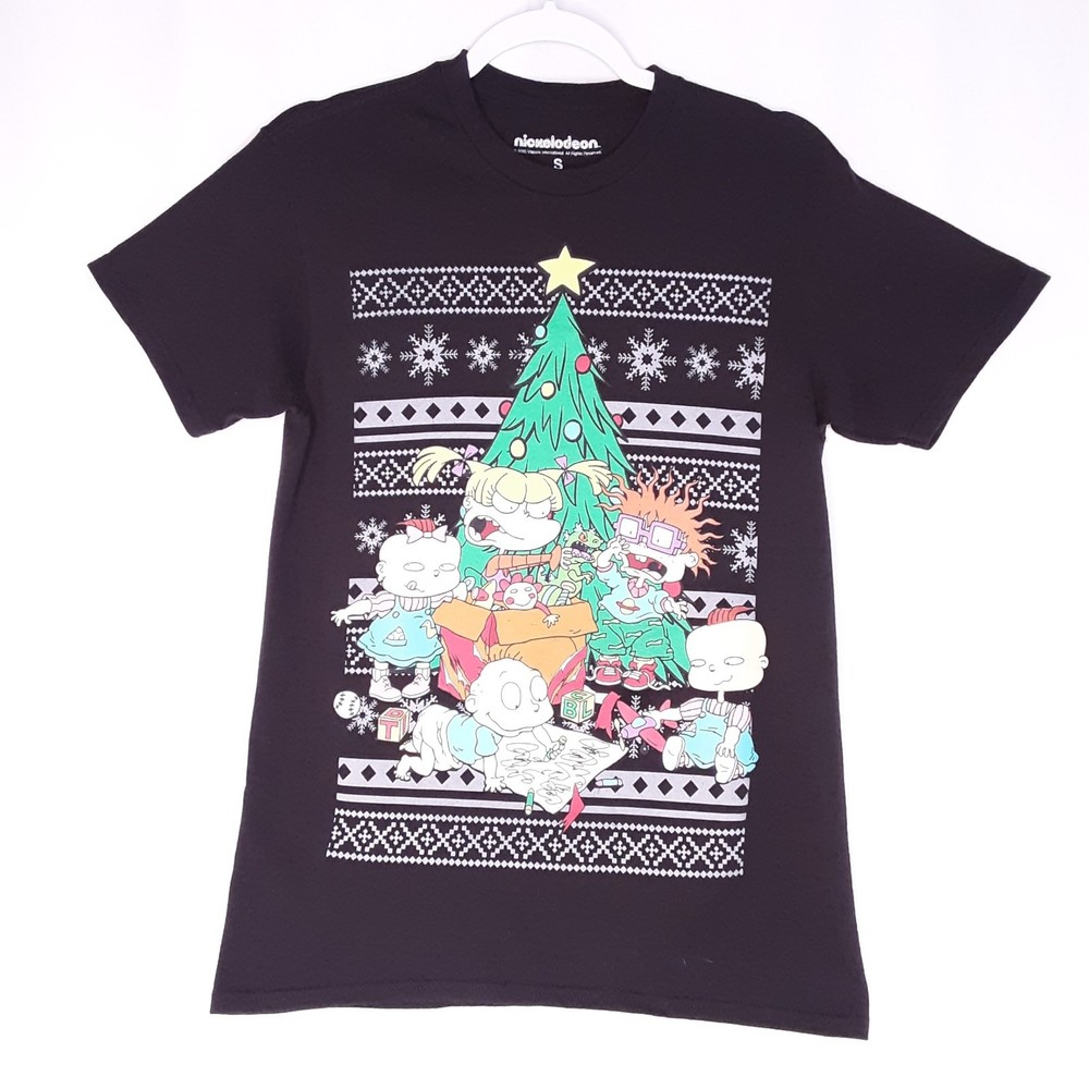 💎Nickelodeon Rugrats Christmas Men’s Graphic Tee T Shirt Size Small